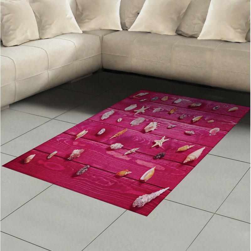 Nautical High Density Long Fiber Poly Threads Decorative Area Rug Carpet, Rectangle 4' x 5'8"