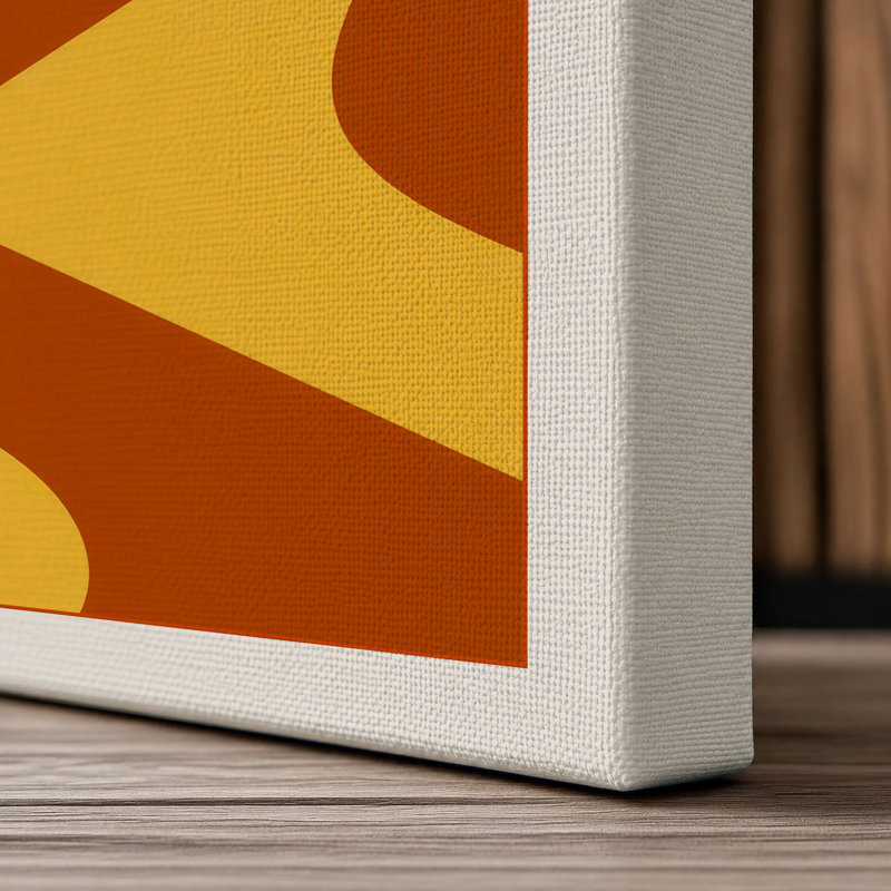 Balloon Over Desert Retro - Wrapped Canvas, 18x12 - 45.7 x 30.5 cm, Cream Border