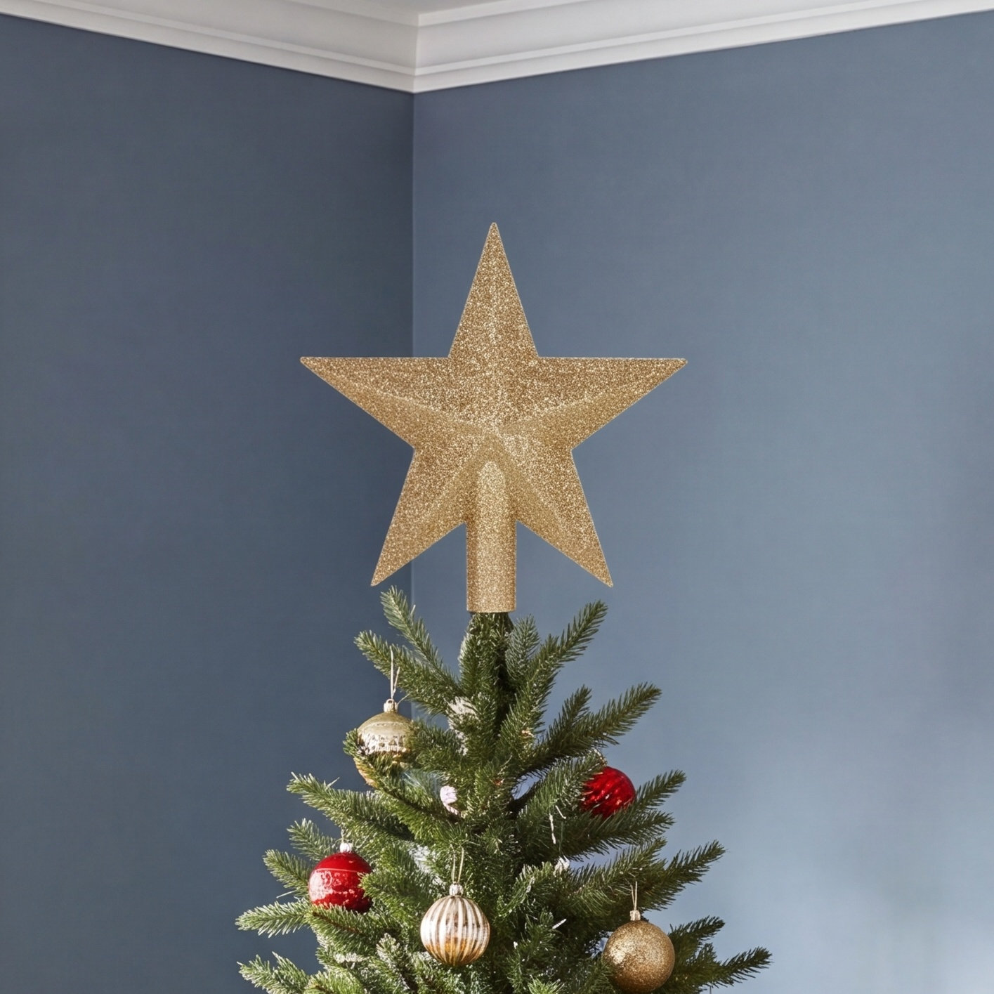 The Holiday Aisle® 9" Shatterproof Tree Topper, Gold