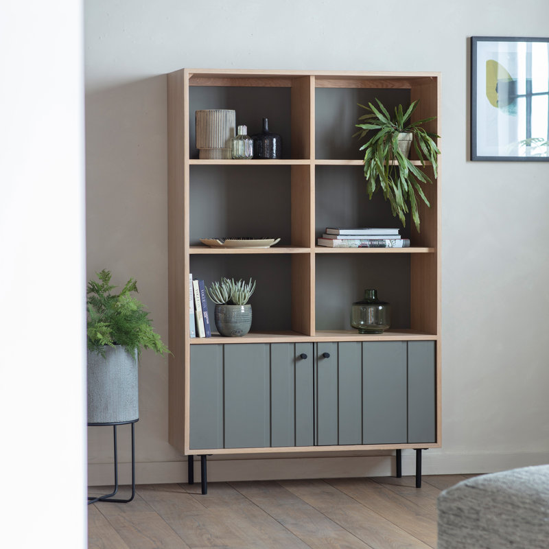 Greggor 160cm H x 100cm W Solid Wood Bookcase