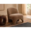 Chaise d'appoint entièrement rembourrée avec base avant arquée, dossier arrondi-407547861