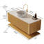 Meuble-lavabo de salle de bain avec lavabo en contreplaqué mural Hizon
