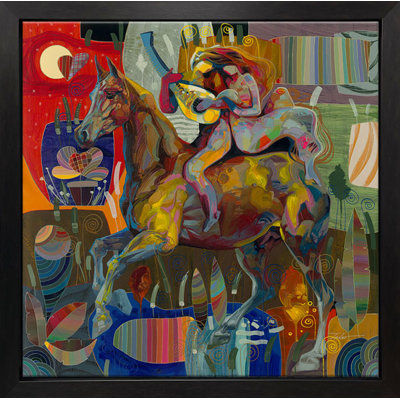 La femme que vous aimez, peinture sur toile par Tadeo Zavaleta, encadrée de 32 x 32