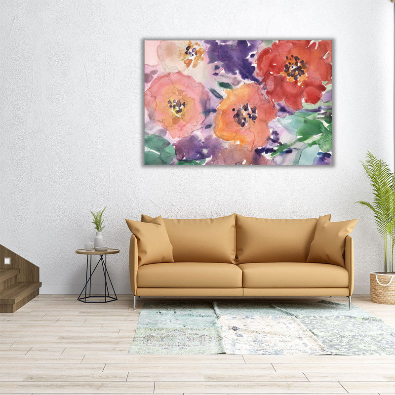 Floral Glamour I - reproduction d'art sur toile, H 20 po x l 30 po
