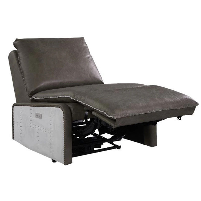 Fauteuil inclinable électrique avec revêtement en cuir et sièges rembourrés