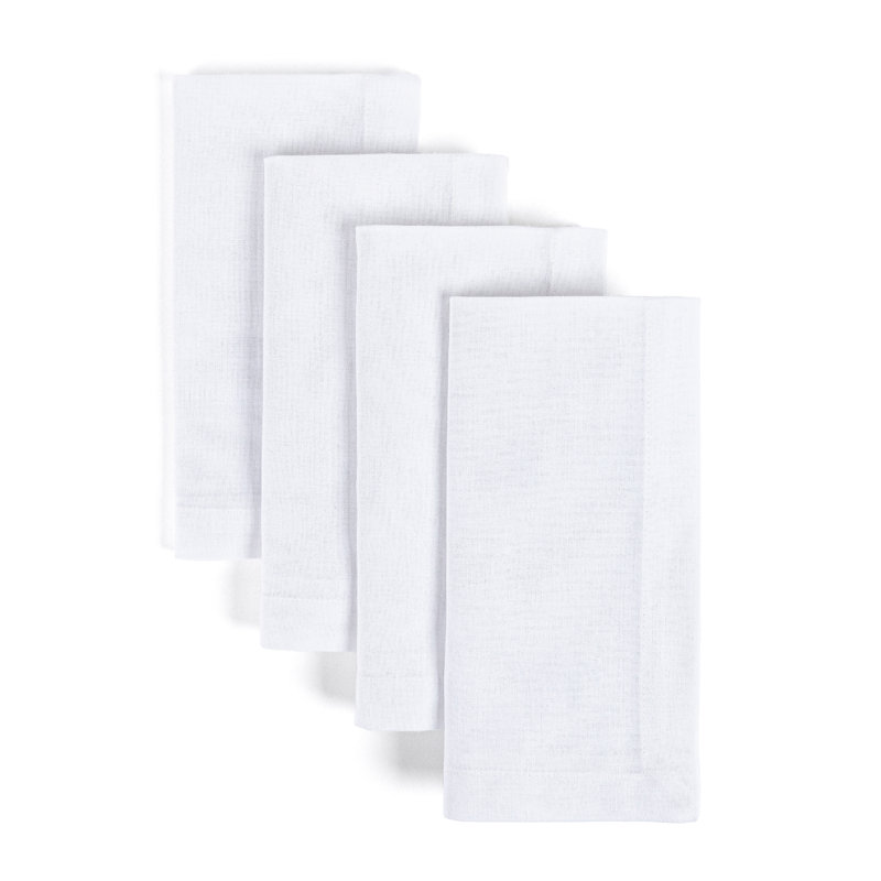 over&back Washed Cloth Napkins, White