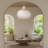 Aribella 1 - Light Natural Dome Pendant-32858490