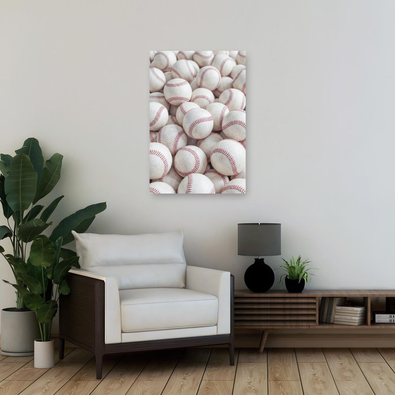 Art mural rétro classique rouge surpiqué, H 36 po x l 24 po