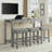 59 Inch Bar Table, Dining Table, Sofa Table With Power Outlet, 3 Upholstered Dining Stools, 4 Piece Bar Table And Chair Set-1744302544-1744096955