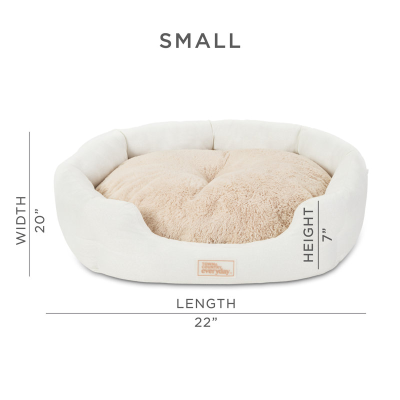 Lit pour tout-petits confortable et confortable CownleTown, L 19,69 po x P 21,65 po x H 6,69 po, Crème
