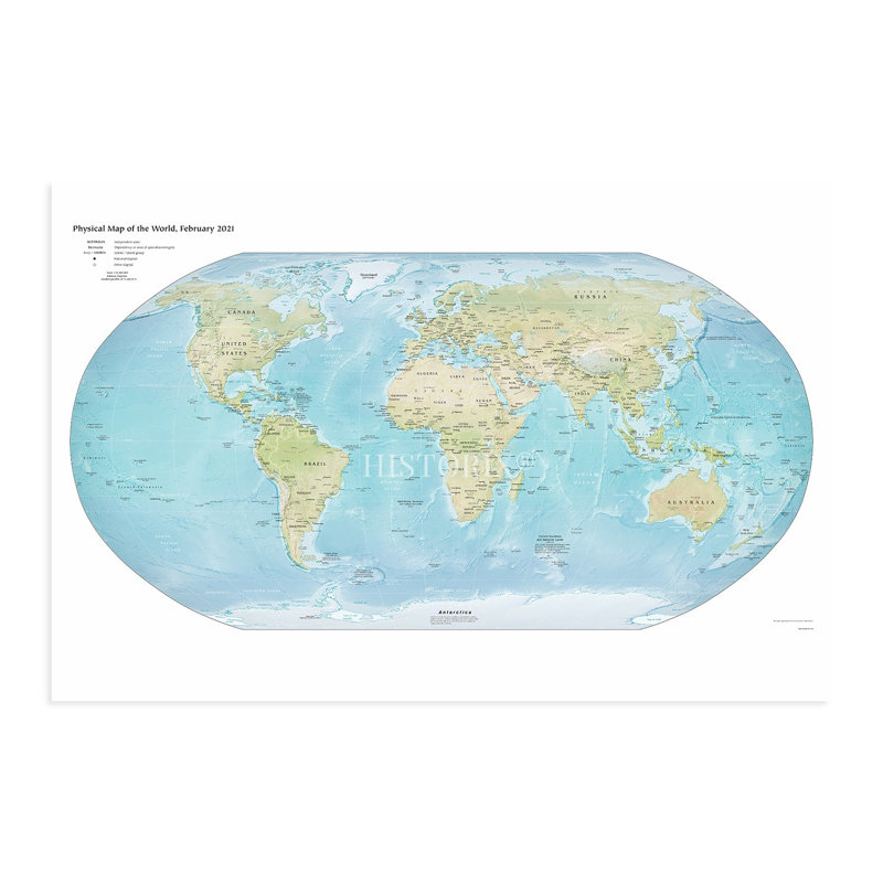 " 2021 World Map Poster ", 24" H x 36" W