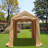 Outdoor Portable Gazebo Storage Shelter Shed With 2 Roll Up Zipper Doors & Vents Carport For Motorcycle Waterproof And UV Resistant Anti-Snow Portable Garage Kit Tent-112604529-112604531