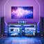 Led Tall Tv Stand, Entertainment Center For 55/60/65 Inch Tv, Gaming Tv Console With Storage For Ps4, Adjustable Shelf Modern High Tv Cabinet For Living Room Bedroom-499004203