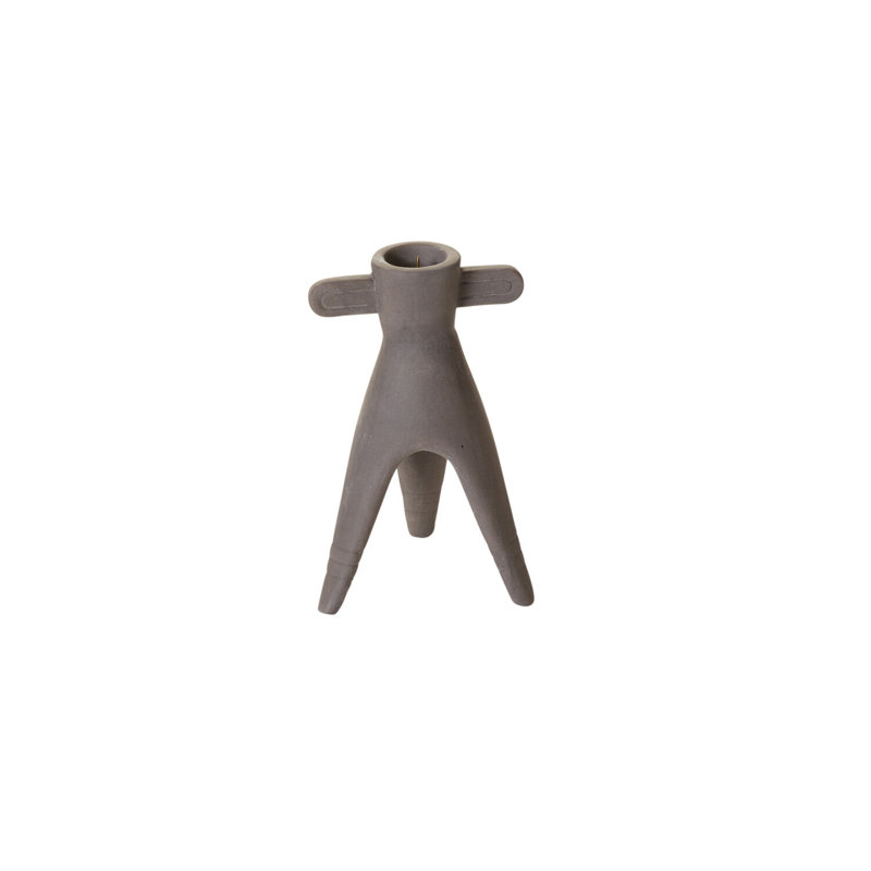 Montezuma Candleholder, 6" H x 3" W x 3" D