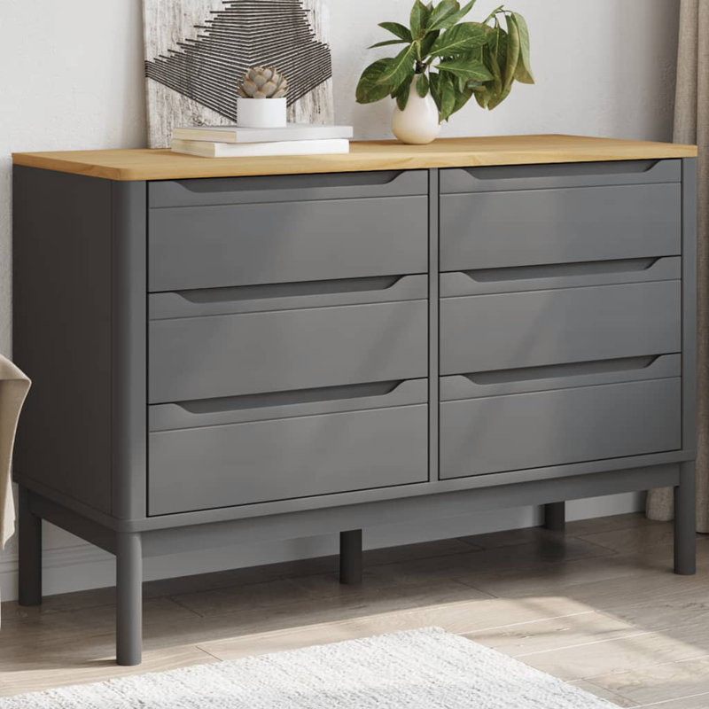 Solid Wood Rectangle Accent Chest, Grey