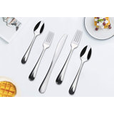 Symple Stuff Shelborne Stainless Steel Flatware Set - Service for 4