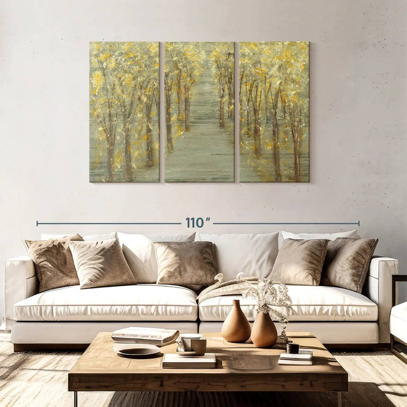 Harnek Sparkling Gold Forest, 48" H x 74" W