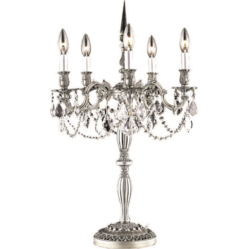 Lampe de table 28 po Maillard, Étain