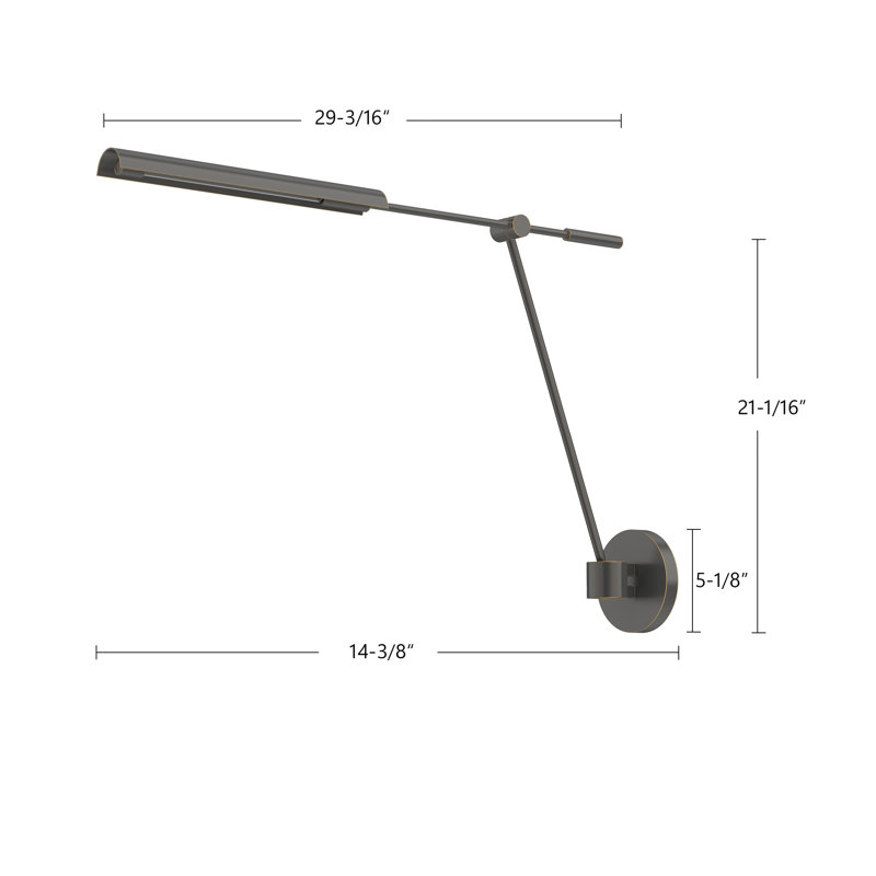 1 - Light LED Bath Sconce, Urban Bronze
