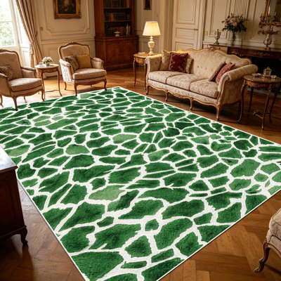 1PC green mosaic tile pattern area rugs, Soft and Comfortable, easy-to-maintain, machine washable Indoor floor mat, suitable for living room, bedroom, entryway, patio, balcony, kitchen, Home Decor, Outdoor Decor.