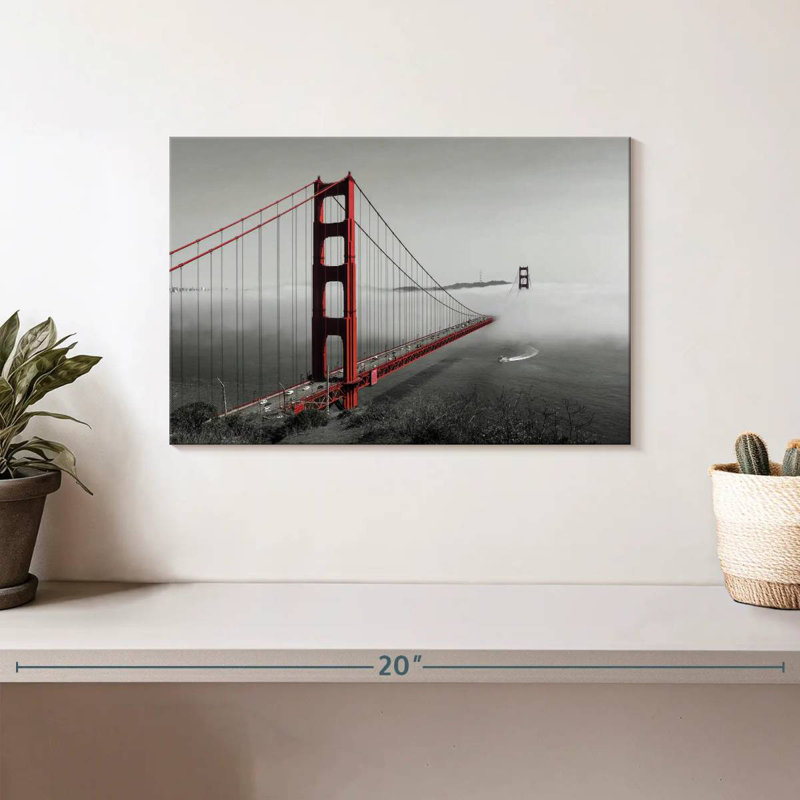 Golden Gate Foggy, H 8 po x l 12 po