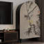Armoire-penderie moderne à double porte arquée