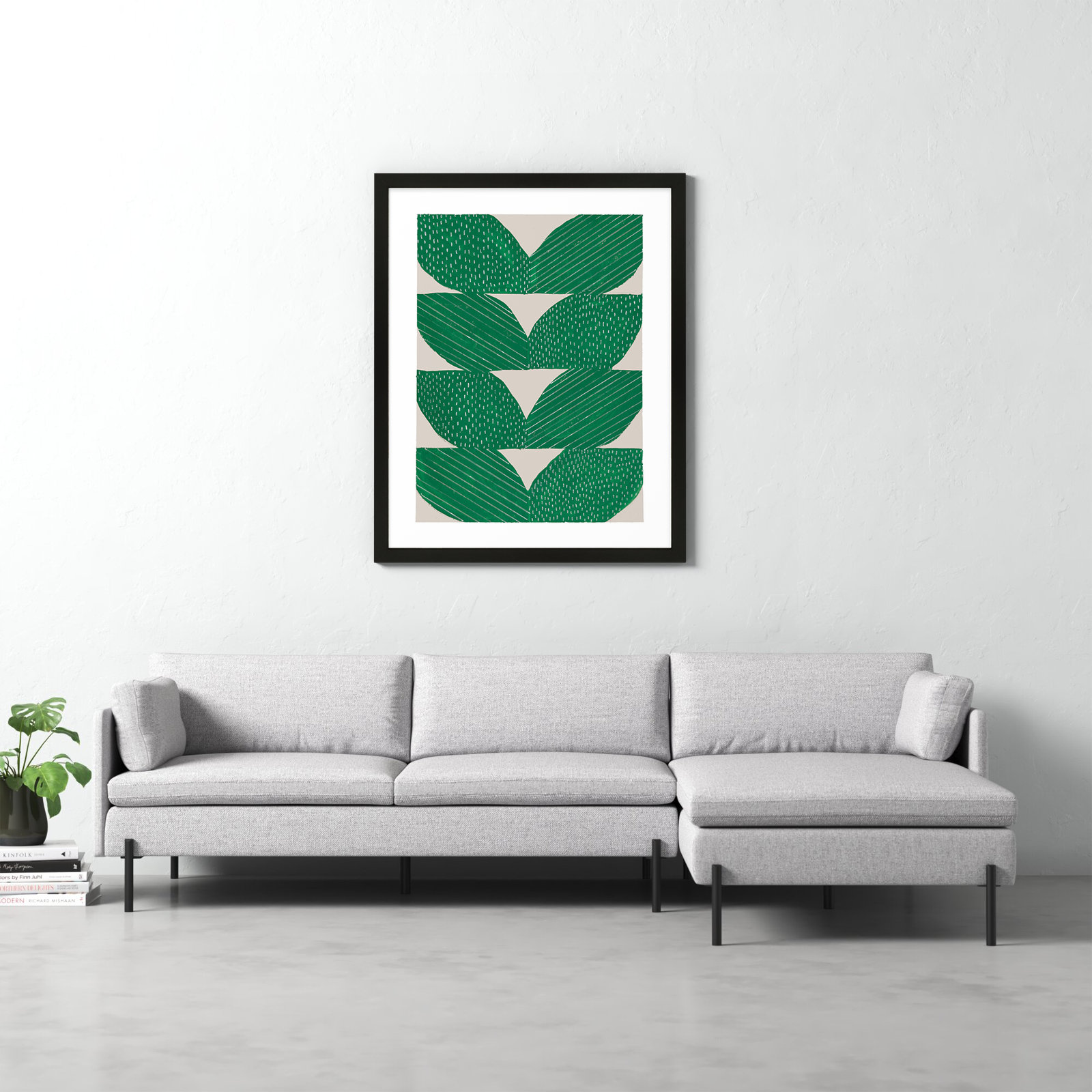 Chevron by Andrea Stokes, Black, 50" H x 40" W x 1.25" D