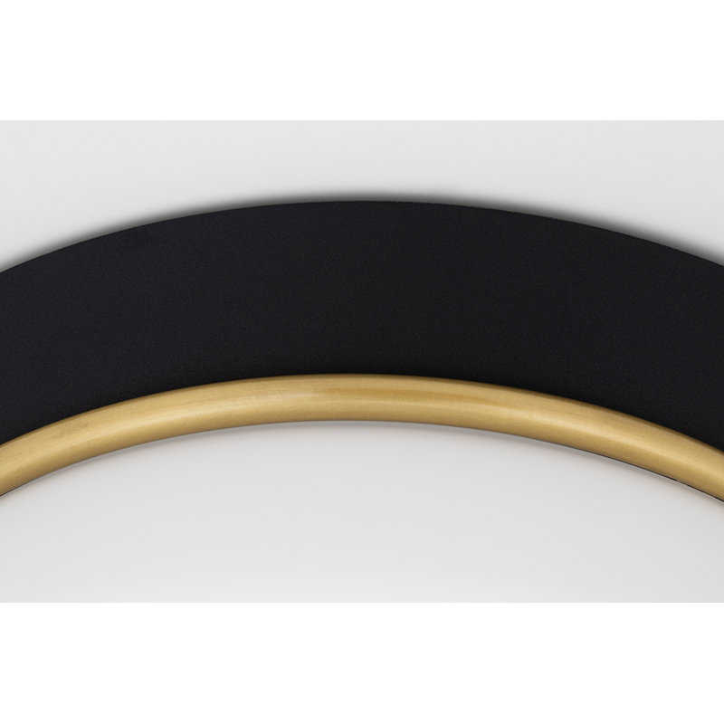 Cath 2 Light Flush Mount, Aged Brass/Black