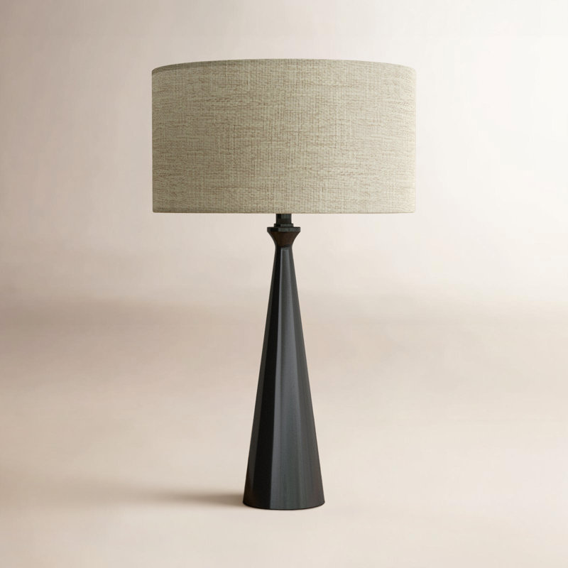 Lampe de table 21,5 po Spadina, Noir, noir, noir, noir