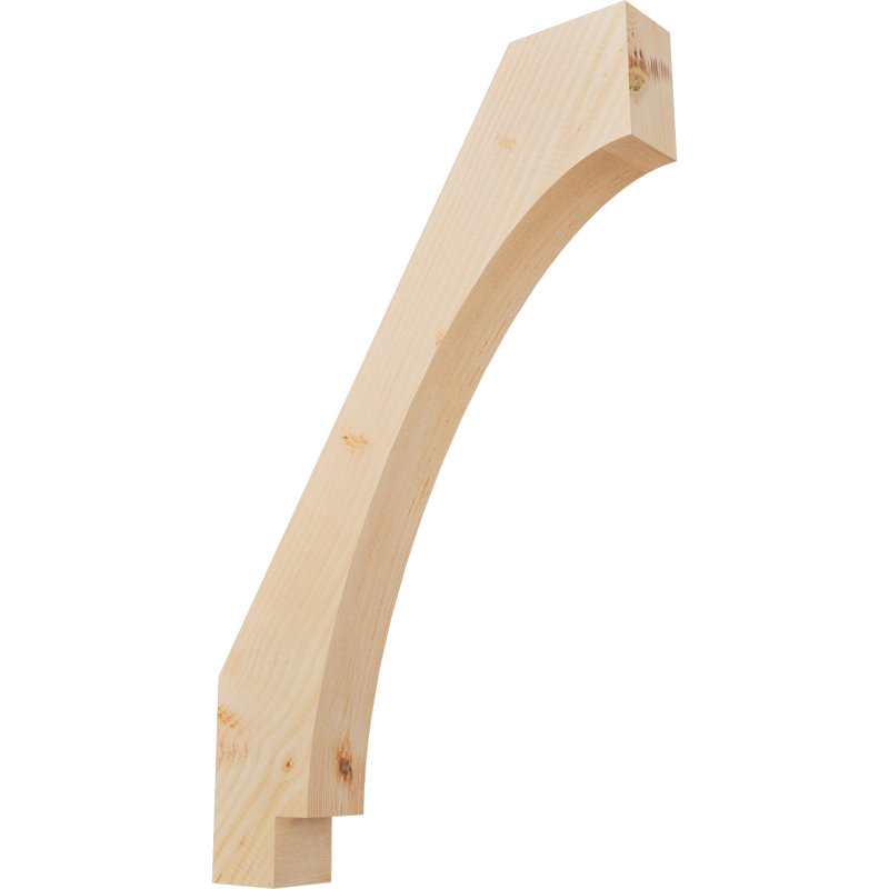 Attelle impériale du genou, Sapin de Douglas, Lisse, H 34 po x l 3,5 po x P 22 po