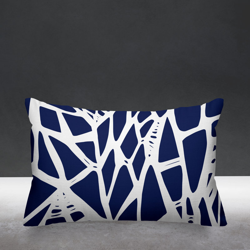 Coussin intérieur / extérieur Rodman Tribal Abstract, Bleu marine