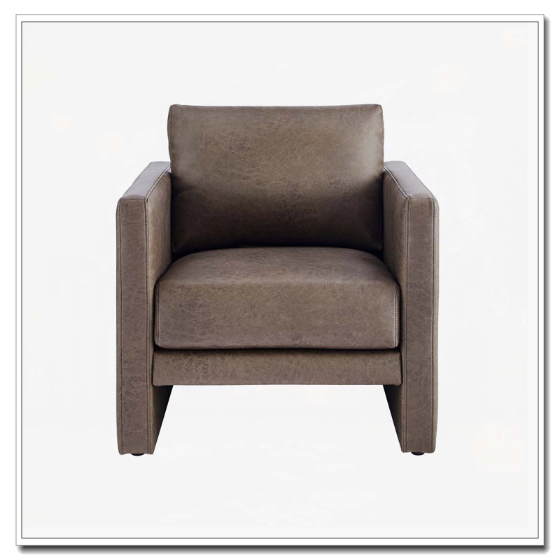 Fauteuil d'appoint en similicuir, Espresso