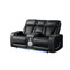 Causeuse inclinable de style moderne Fortuner en bois et massage inclus - Noir