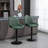Swivel Upholstered Adjustable Height Counter Stool with Metal Frame-1343206099