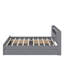 Grand lit plateforme en bois avec rangement à DEL, 2 tiroirs et 1 lit gigogne simple-114344355