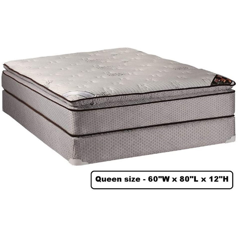 Alwyn Home Cliney Queen 12'' Medium Innerspring Mattress and Bed Frame Box Spring