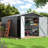 Remise de rangement extérieure en métal avec structure de cadre et portes verrouillables-97202369