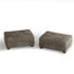 Repose-pieds rembourré rectangulaire en chenille chameau, partie modulaire pour canapé modulaire