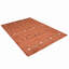 Tapis contemporain en soie noué à la main orange LSM585