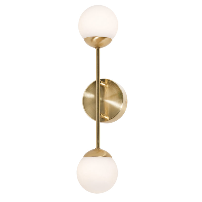 Catalina LED Armed Sconce, Satin Brass