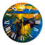 Bateau pendant la soirée, lueur au lac II - horloge murale nautique et côtière-60280866