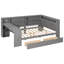 Lit plateforme en bois avec tablettes de rangement, tiroirs, station de charge, DEL, bureau et tête de lit tapissier-772845055-772845041