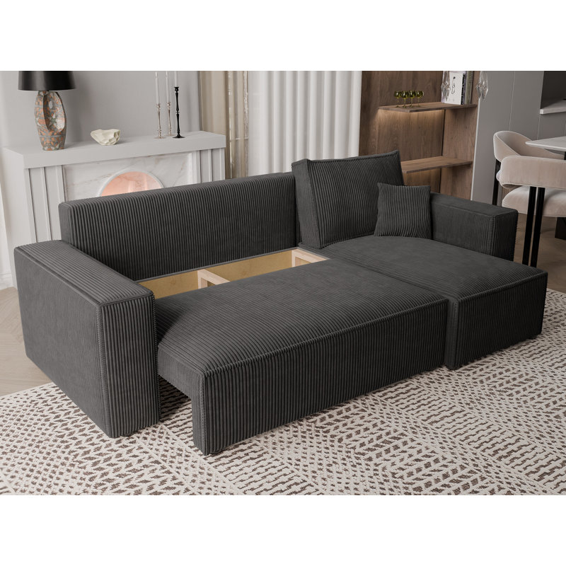 Sahur 4 Seater Sofa Bed, Dark Grey