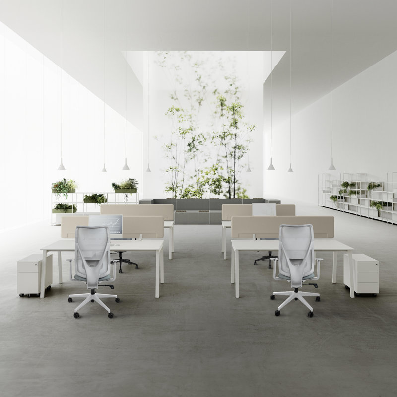 Kumpe Mesh Office Chair – Leather Seat, Adjustable Lumbar Support, Swivel with Wheels, Conference Room Ergonomic Design