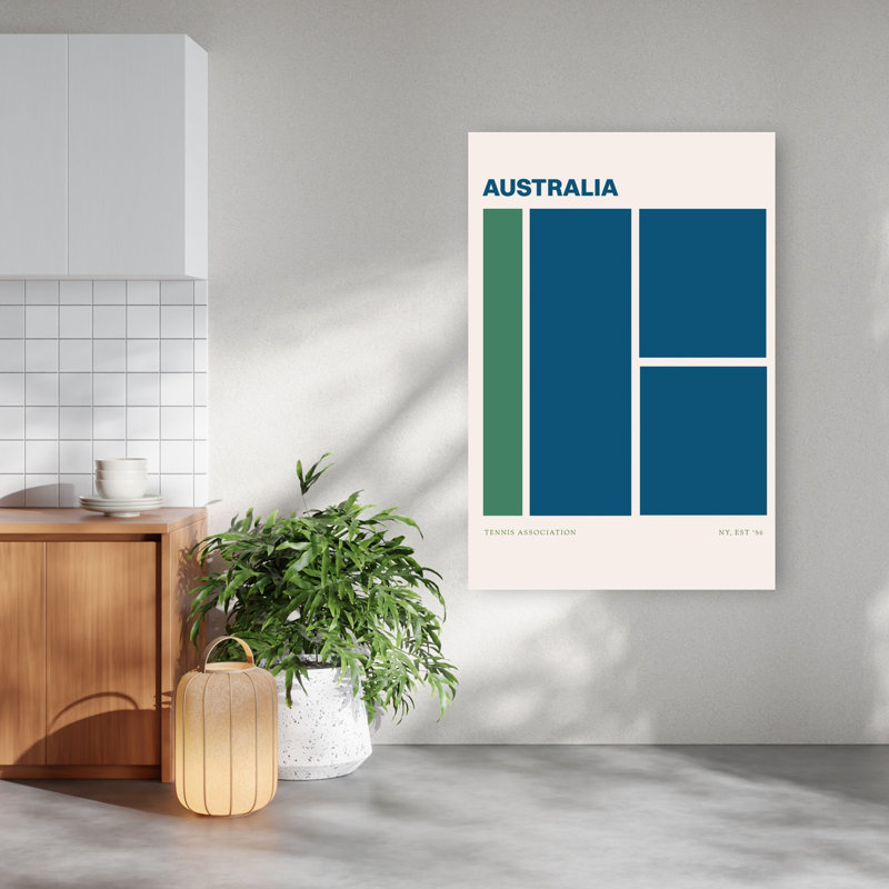 Australiatennis Abstract Classic Geometric Wall Art Print 1 Piece Wrapped Canvas Wall Art, 152.4cm H x 101.6cm W
