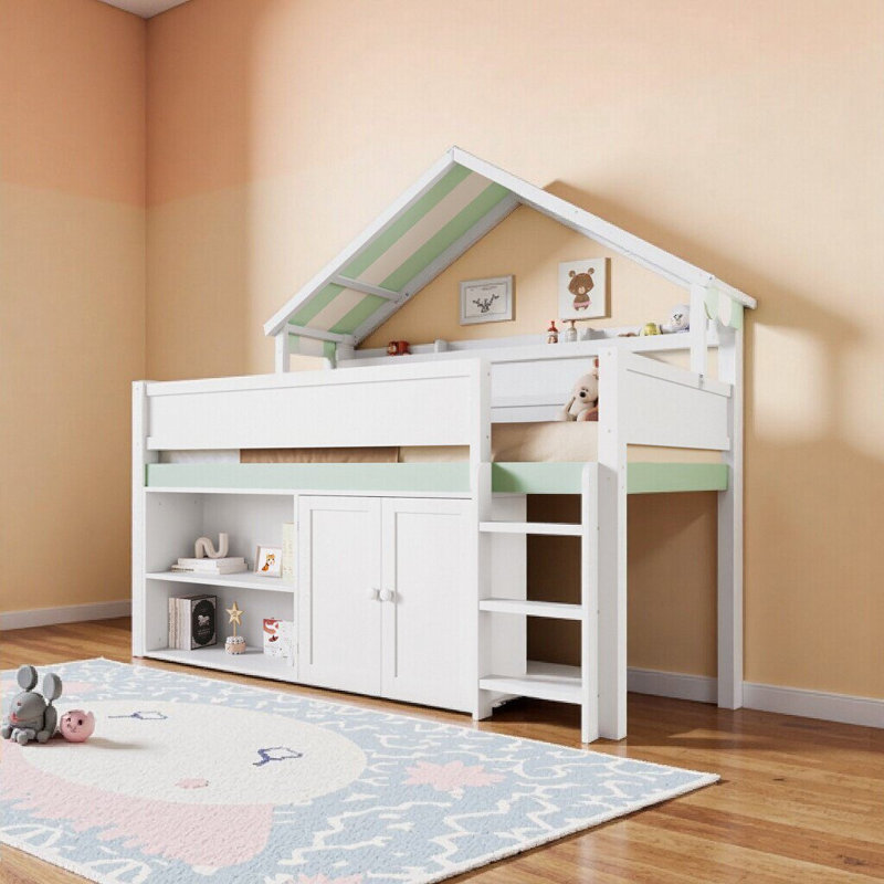 Lit simple superposé simple avec glissière et échelle intégrée - une magie d'économie d'espace pour l'imagination des enfants!