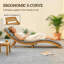 Chaise longue pliante d'extérieur, bois d'acacia, gris clair-1641526573