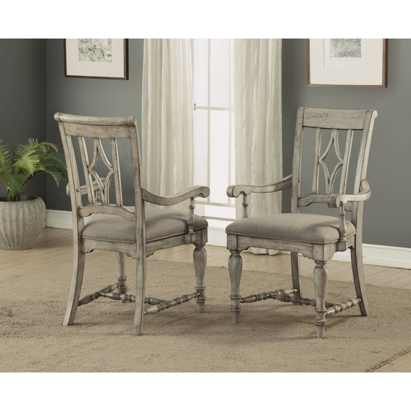 Chaise avec accoudoirs Secor, Gris délavé