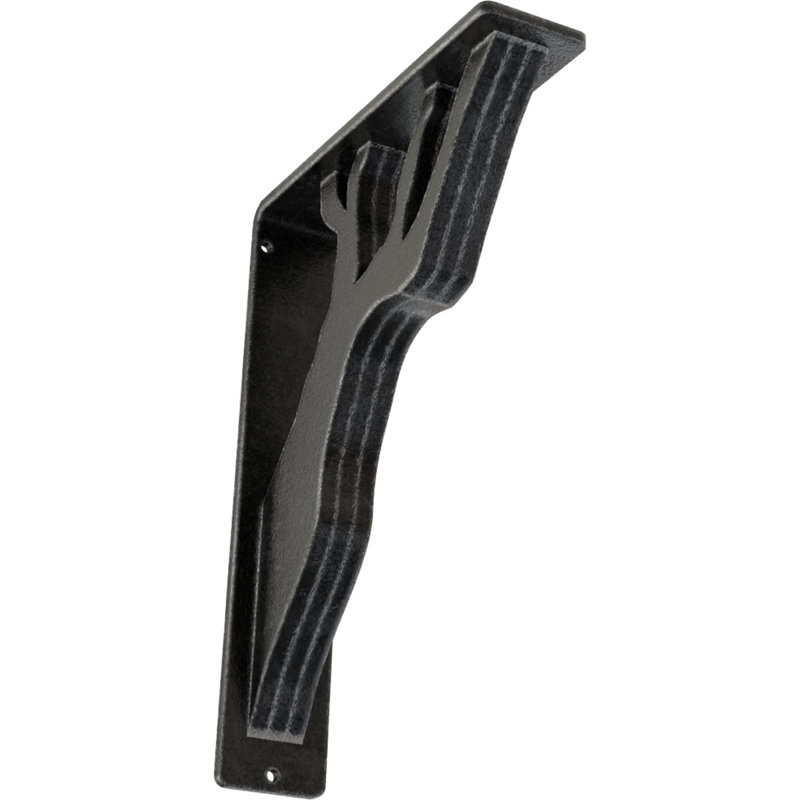 Support en fer forgé Damon, Étain antique, H 10 po x l 2 po x P 7,5 po