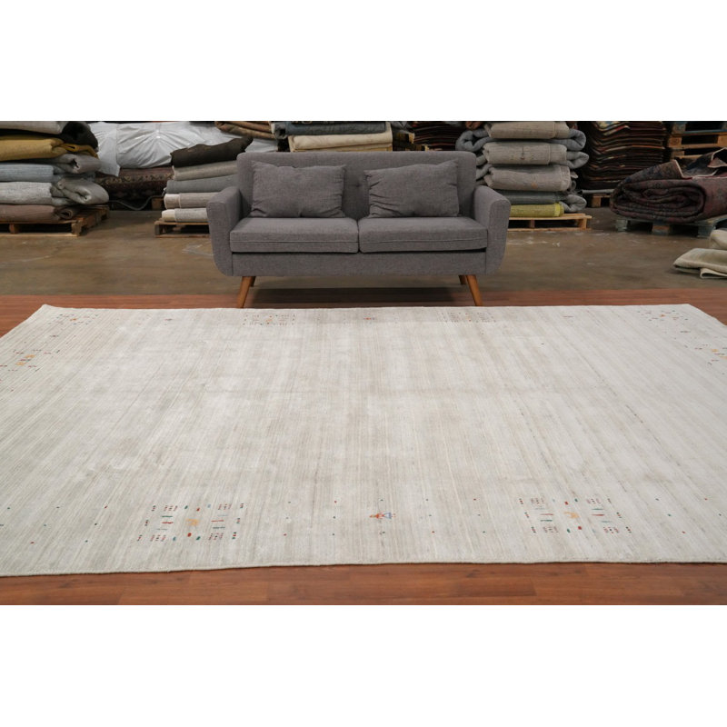 Tapis en laine fait à la main de style Gabbeh 9 x 12